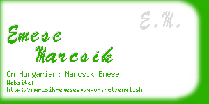 emese marcsik business card